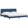 vidaXL Bed with Mattress Blue 200x200 cm Fabric