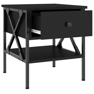 vidaXL Sängbord svart 40x42x45 cm konstruerat trä