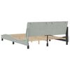 vidaXL Bed Frame without Mattress "Hanko" Light Grey 160x200 cm Velvet