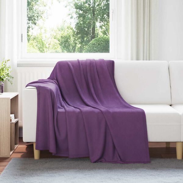 vidaXL Kastfilt Lila 200 x 150 cm Fleece