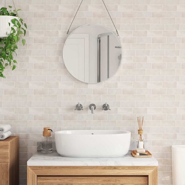 vidaXL Subwaytile 10 pcs Beige marmor 29.4 x 21.4 cm