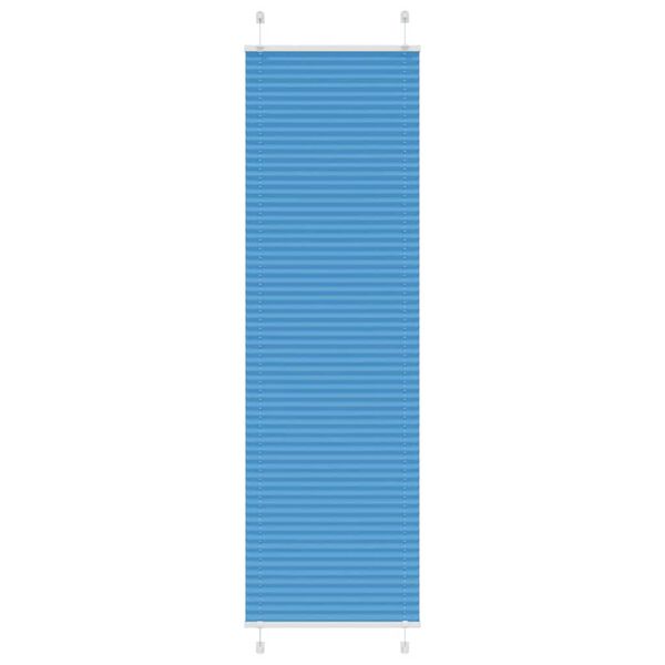 vidaXL Plisserad persienn bl&aring; 55x200cm tyg bredd 54,4cm polyester