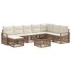 vidaXL Tr&auml;dg&aring;rdsoffset 9 pcs Beige konstrotting