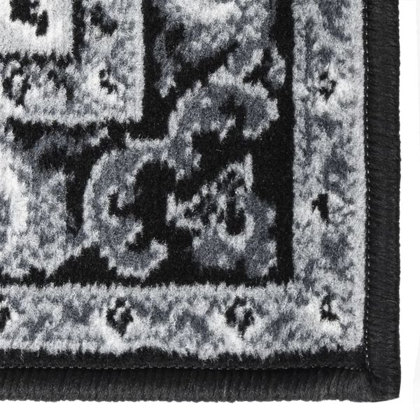 vidaXL G&aring;ngmatta svart BCF 60x450 cm