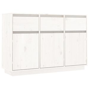 vidaXL Sk&auml;nk vit 111x36x75 cm massiv furu