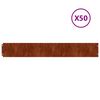 vidaXL Rabattkanter 50 st 15x103 cm flexibelt cortenst&aring;l