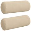 vidaXL Bolsterkuddar 2 pcs Kr&auml;m &Oslash; 15 x 40 cm Mikrofiber Tyg