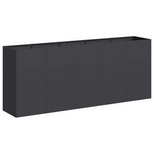 vidaXL Planteringsk&auml;rl svart 200x40x80 cm kallvalsat st&aring;l