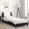 vidaXL Bed Frame with LED without Mattress "Zadar" Black and White 100x200 cm