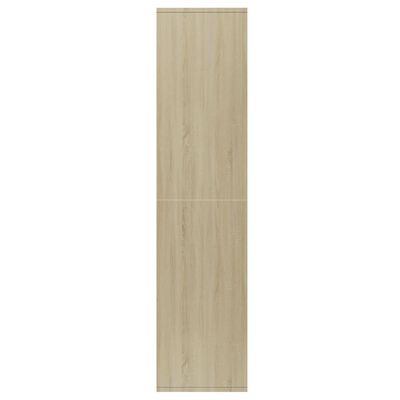 vidaXL Bokhylla/skänk vit och sonoma-ek 66x30x130 cm konstruerat trä