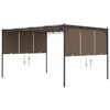 vidaXL Tr&auml;dg&aring;rdspaviljong med draperier 4x3x2,25 m taupe