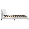 vidaXL Bed Frame with LED without Mattress "Hvar" White 200x200 cm