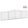vidaXL Gabioner b&aring;gformade 25 st 400x30x100/120 cm galvaniserat j&auml;rn