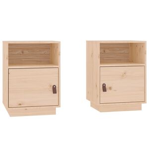 vidaXL S&auml;ngbord 2 st 40x34x55 cm massiv furu