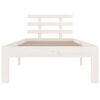 vidaXL Sängram vit massivt trä 90x190 cm