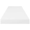 vidaXL Sv&auml;vande v&auml;gghylla vit h&ouml;gglans 80x23,5x3,8 cm MDF