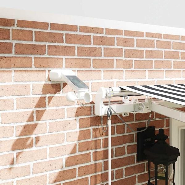 vidaXL Markis automatiskt inf&auml;llbar med LEDs antracit&vit 400x300 cm