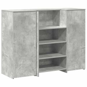 vidaXL Receptionsdisk betonggr&aring; 135x50x103,5 cm konstruerat tr&auml;