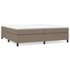 vidaXL Boxspring-s&auml;ngram taupe 200x200 cm tyg