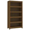 vidaXL Bokhylla honungsbrun 80x35x154 cm massiv furu