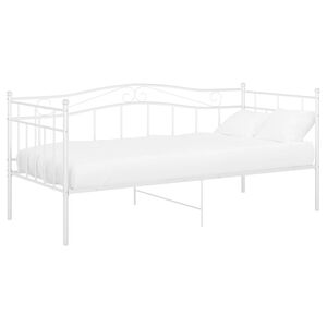 vidaXL S&auml;ngram b&auml;ddsoffa vit metall 90x200 cm