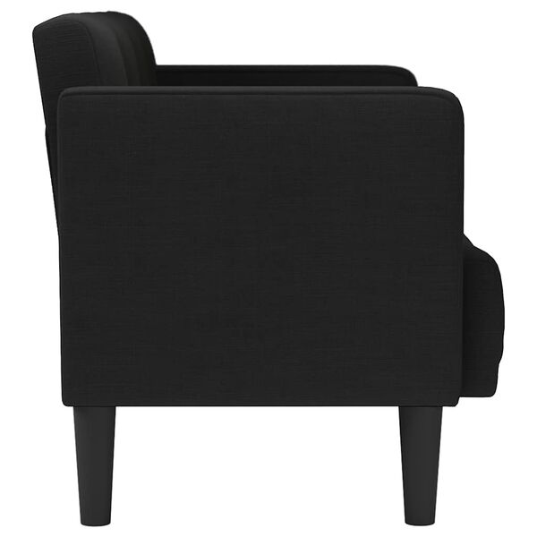 vidaXL Loveseat soffa svart 111 cm tyg