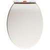 vidaXL Toalettsits mjuk st&auml;ngning snabbf&auml;ste ljusgr&aring; oval
