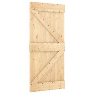 vidaXL Skjutd&ouml;rr NARVIK Naturlig och svart 95 x 210 cm (213,5 cm)