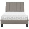 vidaXL Bed with Mattress "Hanko" Taupe 90x190 cm Fabric