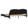 vidaXL Bed Frame "Viana" with LED without Mattress Black 200x200 cm