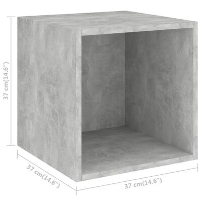 vidaXL TV-skåp 4 delar betonggrå konstruerat trä