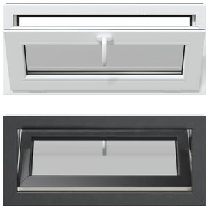 vidaXL K&auml;llarf&ouml;nster RISOR 90 x 40 cm PVC och glas Antracit