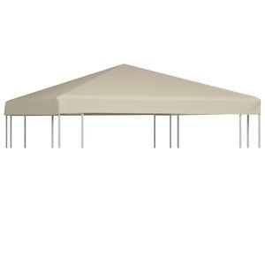 vidaXL Paviljongtak 310 g/m&sup2; 3x3 m beige