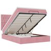 vidaXL Ottoman s&auml;ngram med madrasser rosa 140x190 cm sammet