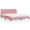 vidaXL Bed with Mattress "Hanko" Pink 180x200 cm Velvet