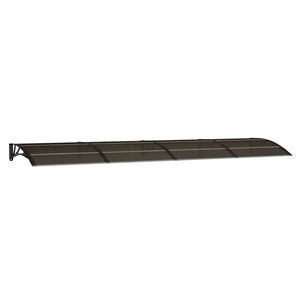 vidaXL D&ouml;rrtak svart 400x100 cm polykarbonat