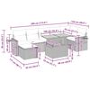 vidaXL Soffgrupp f&ouml;r tr&auml;dg&aring;rden med dynor 5 delar beige konstrotting
