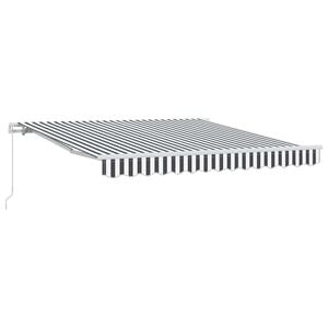 vidaXL Markis manuellt inf&auml;llbar antracit&vit 300x250 cm