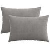 vidaXL Kudd&ouml;verdrag 2 st HEERLEN Ljusgr&aring; 50 x 70 cm manchester