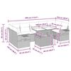 vidaXL Loungegrupp f&ouml;r tr&auml;dg&aring;rden m dynor 8 delar ljusgr&aring; konstrotting