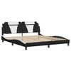 vidaXL Bed Frame "Viana" without Mattress Black and White 180x200 cm Faux Leather