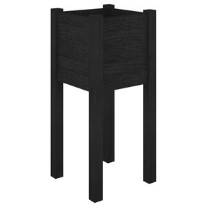 vidaXL Odlingsl&aring;da svart 31x31x70 cm massiv furu