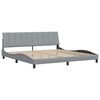 vidaXL Bed Frame without Mattress "Hanko" Light Grey 200x200 cm Fabric