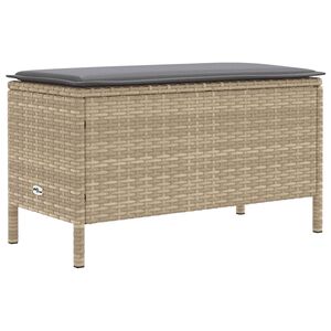 vidaXL Tr&auml;dg&aring;rdspall Beige och Ljusgr&aring; 80 x 38 x 42 cm PE Rattan