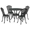 vidaXL Tr&auml;dg&aring;rdsm&ouml;belset 5 pcs Svart Aluminium