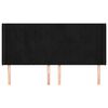 vidaXL S&auml;nggavel med kanter svart 163x16x118/128 cm sammet