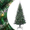 vidaXL Konstgjord F&ouml;rbelyst Julgran Gr&ouml;n 240 cm PVC och metall