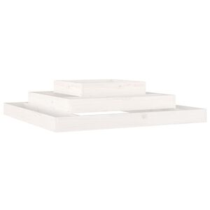 vidaXL Odlingsl&aring;da vit 110x110x27 cm massiv furu