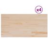 vidaXL Bordsskivor 4 st 100x50x1,7 cm rektangul&auml;r massiv furu