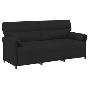 vidaXL 3-Sits soffa Svart 198 x 83 x 95 cm Tyg